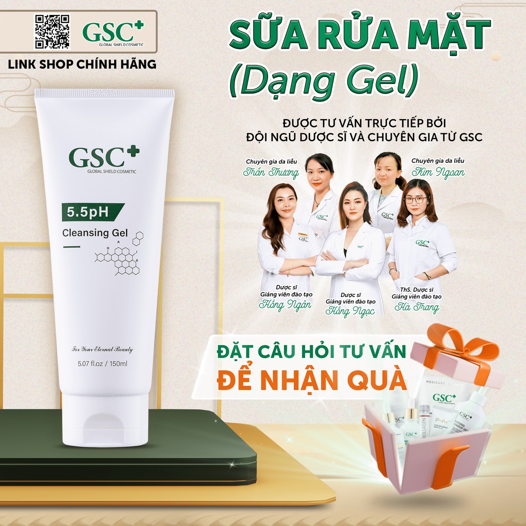 Sữa Rửa Mặt Gel GSC 5.5pH Cleansing Gel 150ml