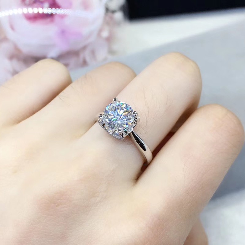 Nhẫn bạc ta nữ đẹp giá rẻ đính đá trắng tinh tế