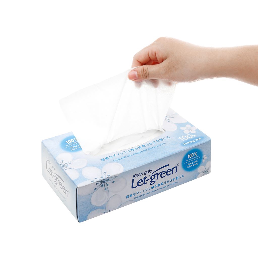 Khăn Giấy Let-Green 2 Lớp Hộp 100 Tờ