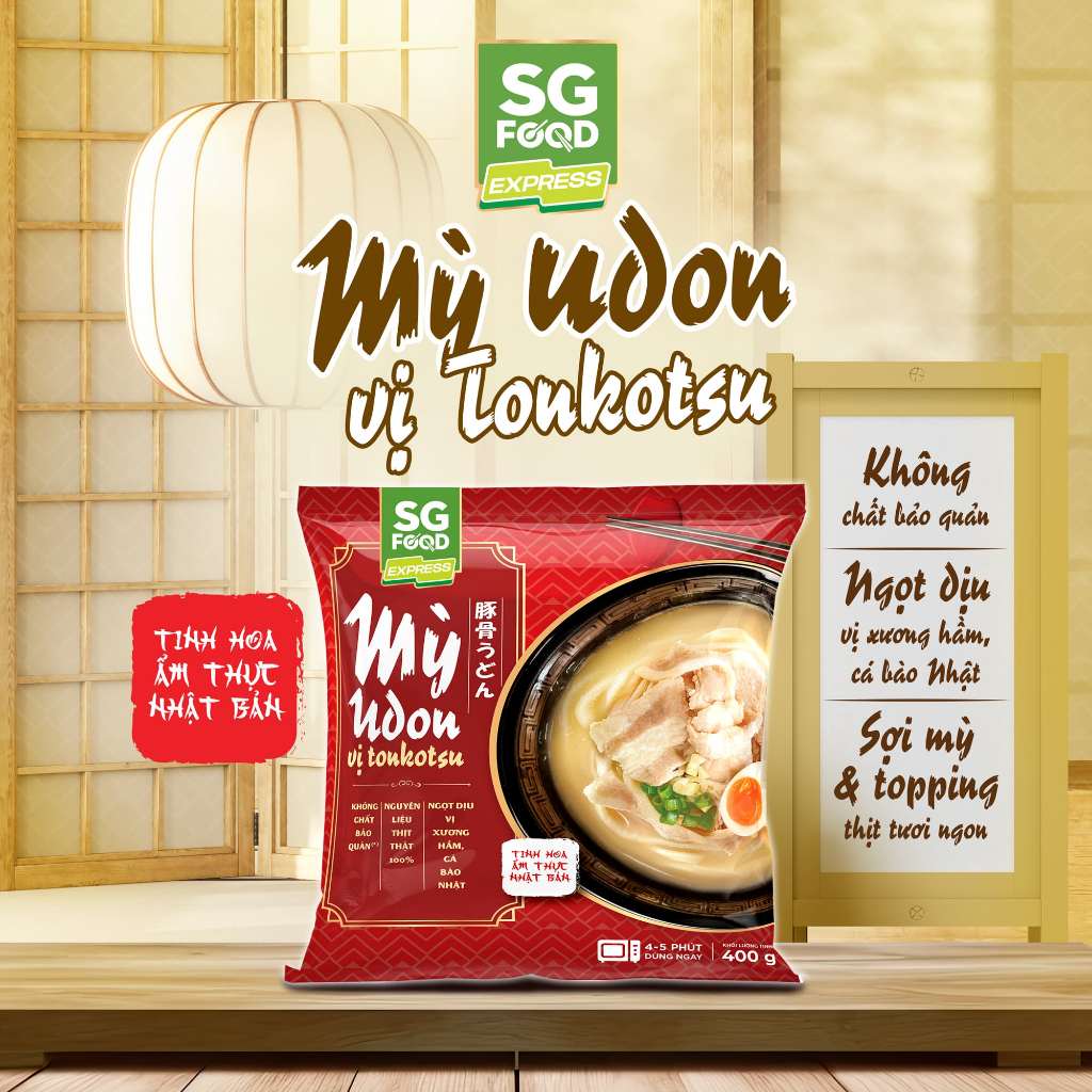 Mỳ Udon vị Tonkotsu SGF 350g