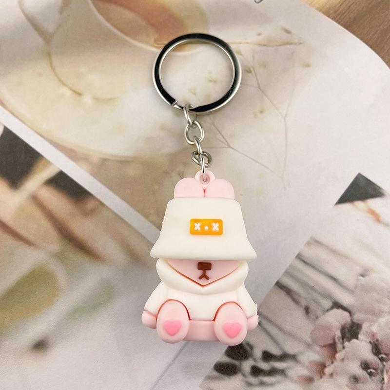 Móc khóa thỏ đội nón đáng yêu,cute
