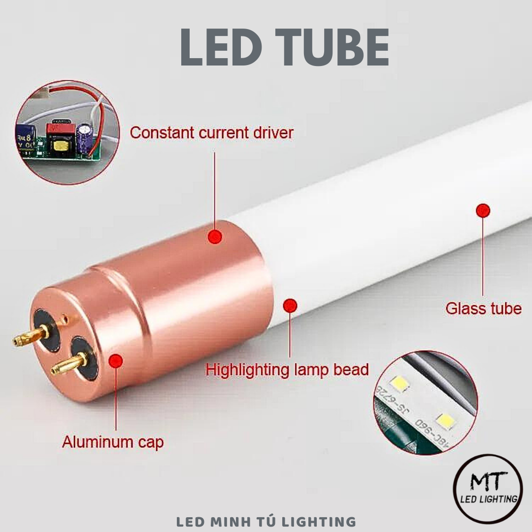 COMBO 5 Bóng đèn led tuýp 1m2 32w ánh sáng trắng