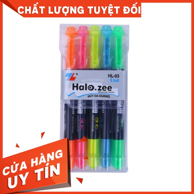 Combo 5 Bút Nhớ Dạ Quang Thiên Long Hl03