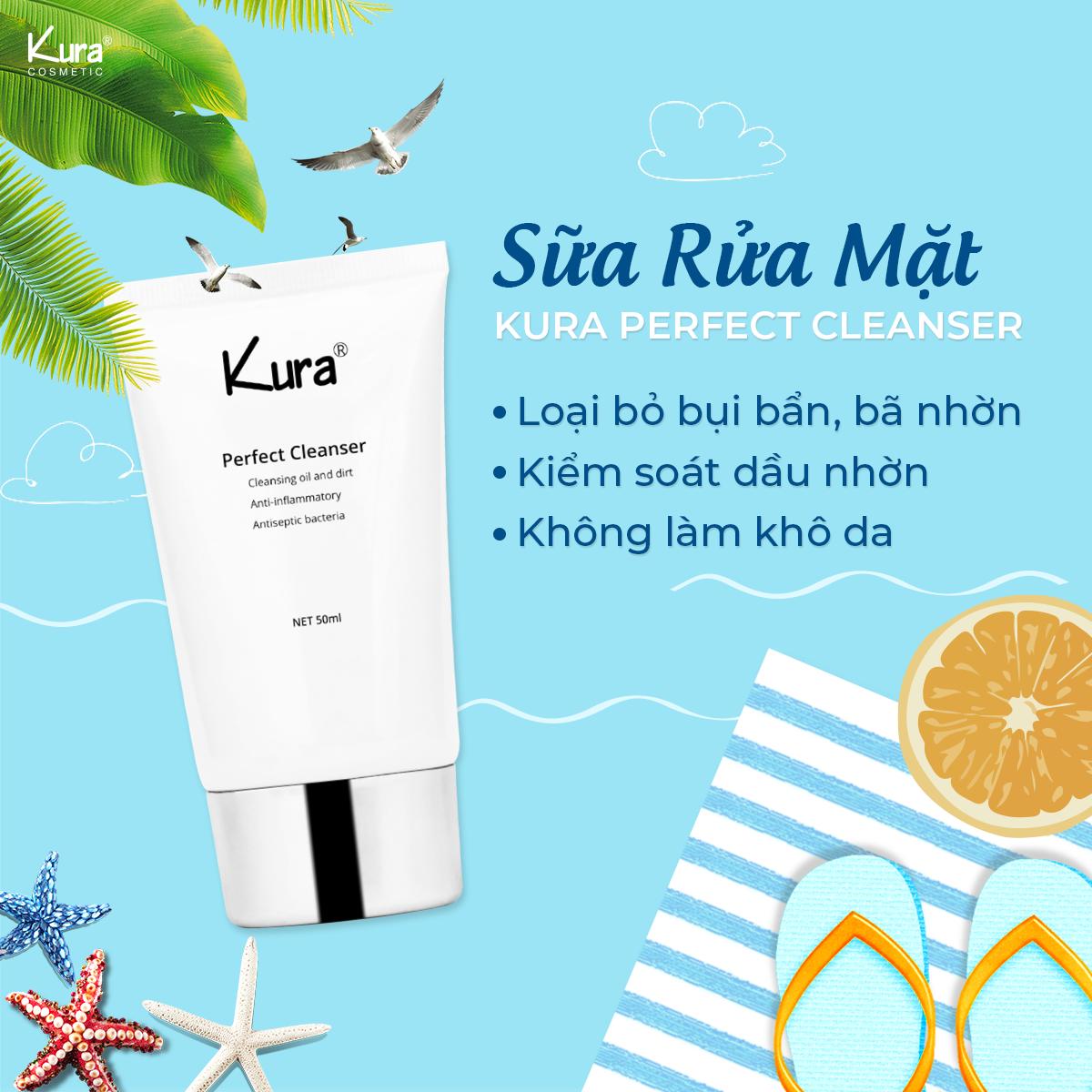 [HCM]sữa rửa mặt sạch mụn Kura 50ml