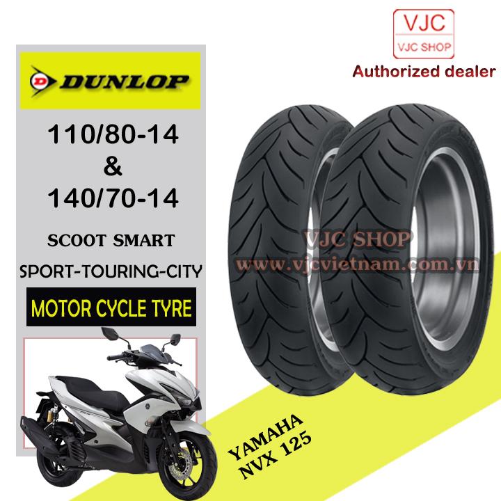 Yamaha NVX 125 tires set front and rear Dunlop Scoot Smart 110/80-14 & 140/70-14 tubeless