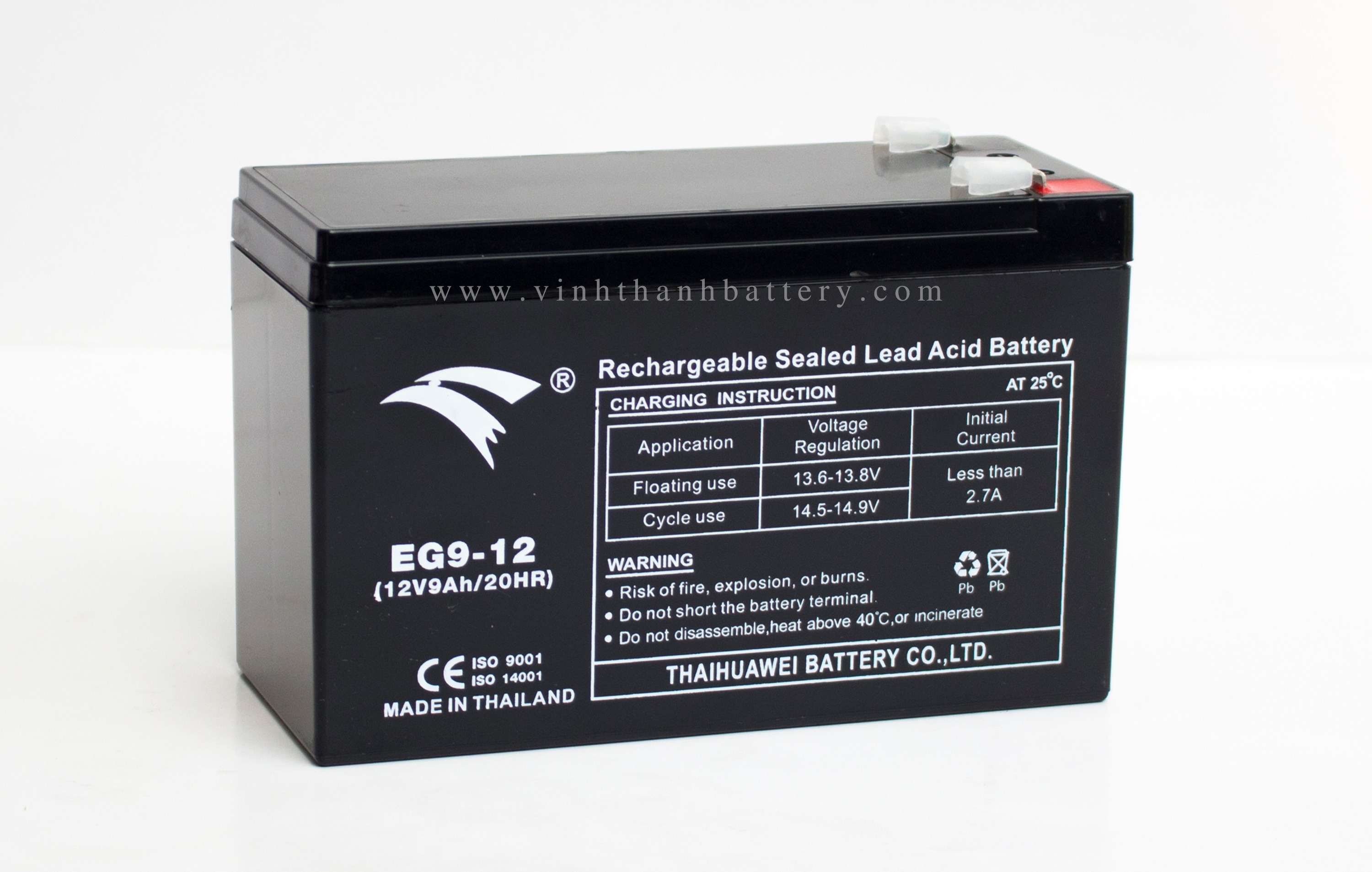 [HCM]Bình ắc quy UPS xe đạp điện EAGLE 12V - 9Ah (EG9-12)