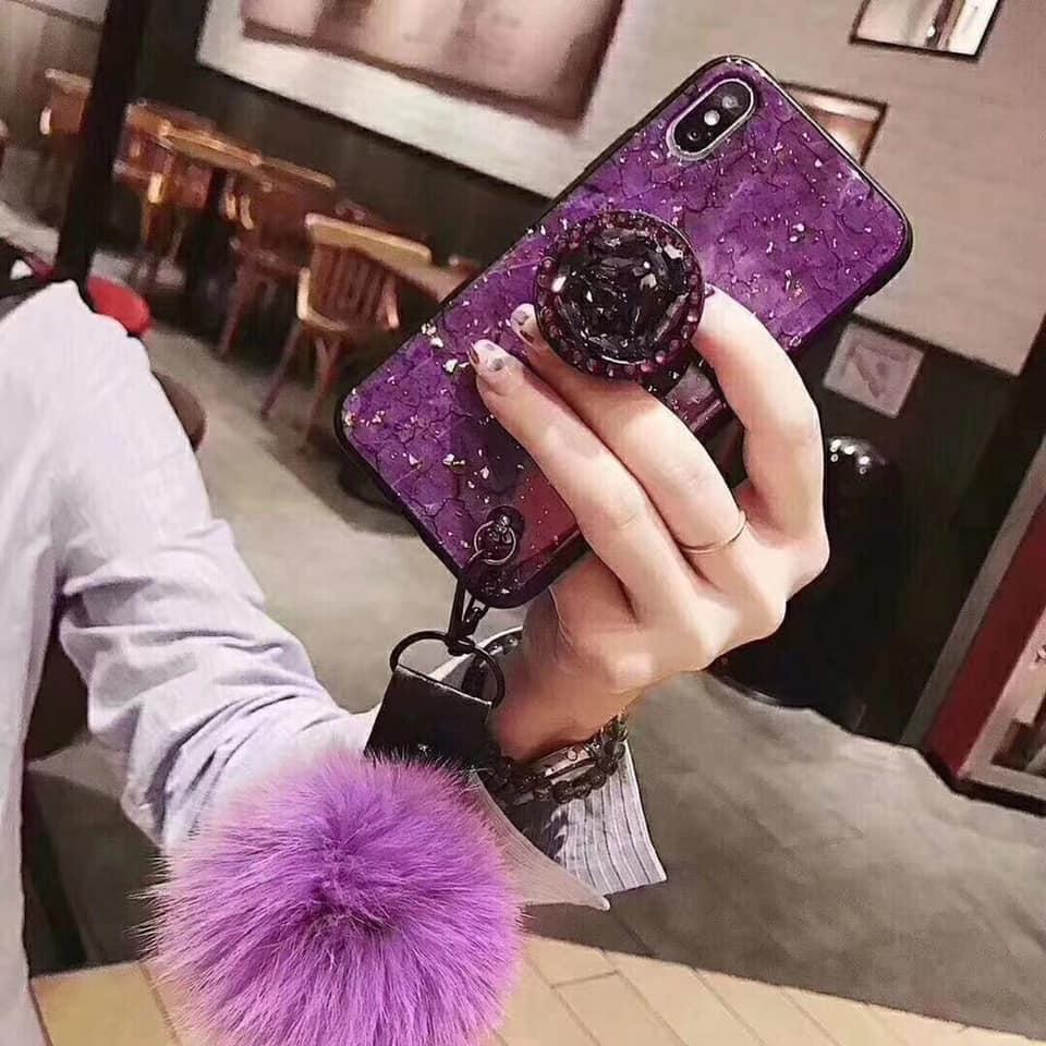 [HCM]ỐP ĐÁ NGỌC BÍCH BÔNG KÈM POP iphone X/ Xs