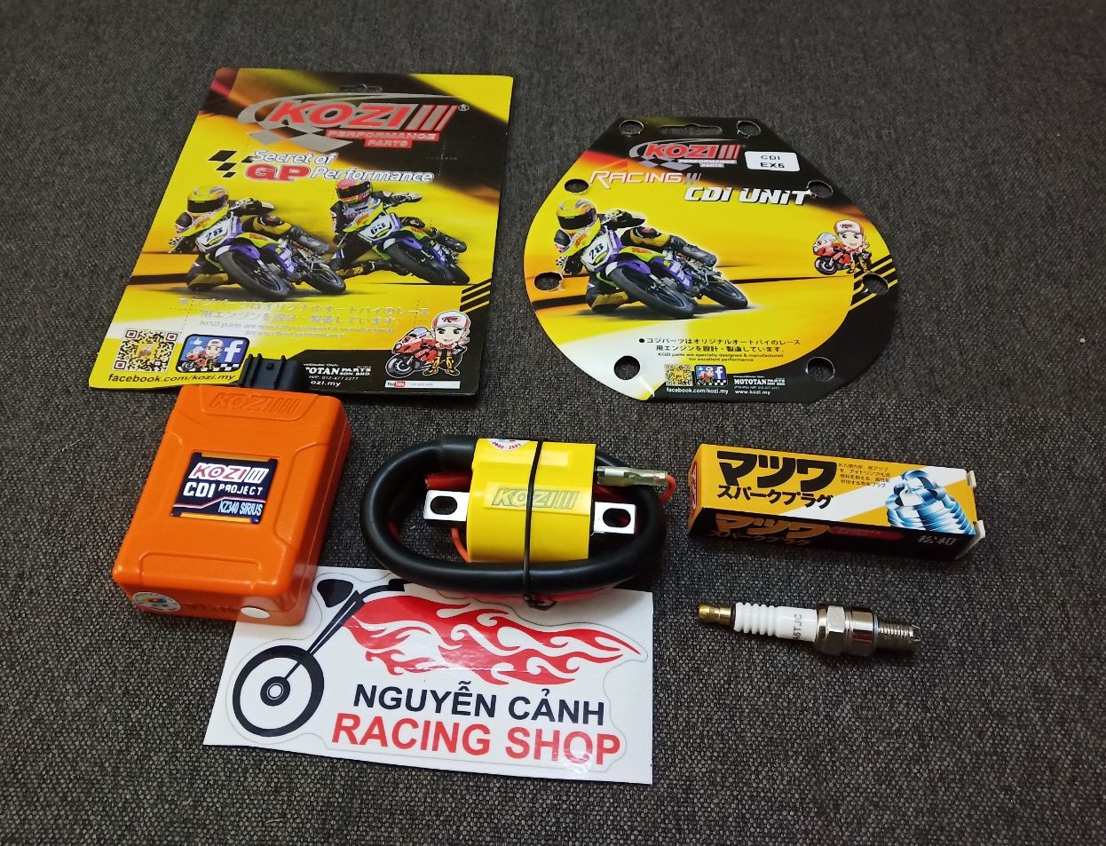 IC kozi + mobin+ bugi 3 chấu gắn wave ,dream, future 3 món