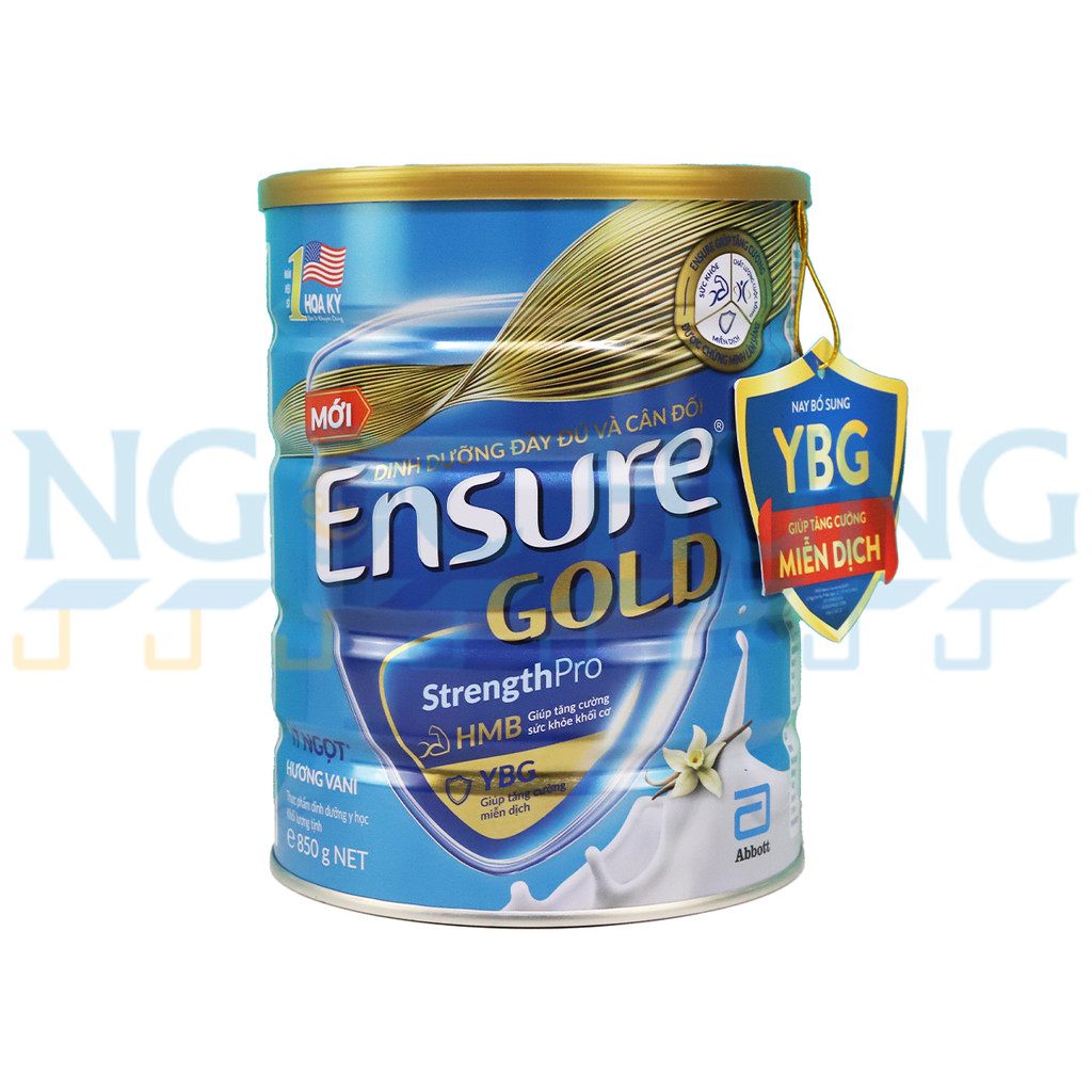 Sữa Bột Ensure Gold Vani Ít Ngọt Lon 800g