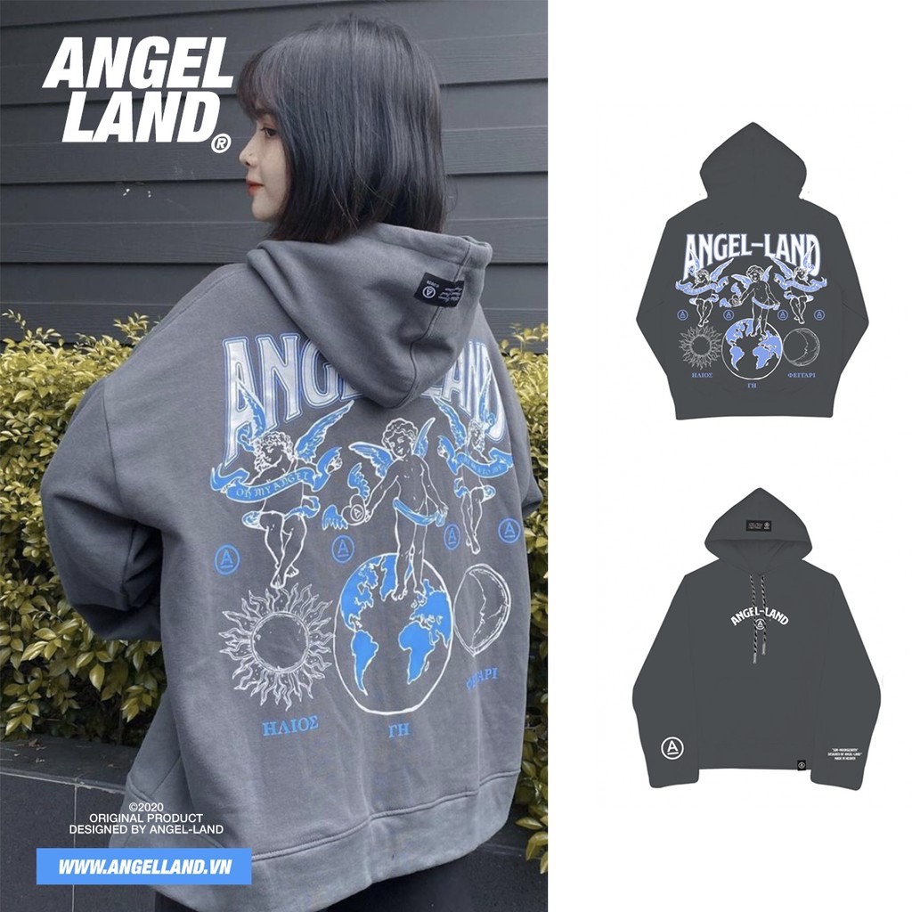 ÁO HOODIE TAY PHỒNG NỮ IN CHỮ ANGLE LAND HỌA TIẾT SIÊU DỄ THƯƠNG TP42