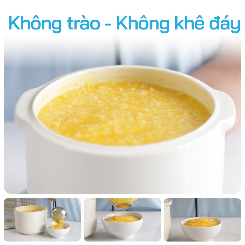 Nồi Hầm Cháo Cách Thủy 2 tầng 2GOOD A300 (3.1L), Bảo hành Chính Hãng 24 tháng