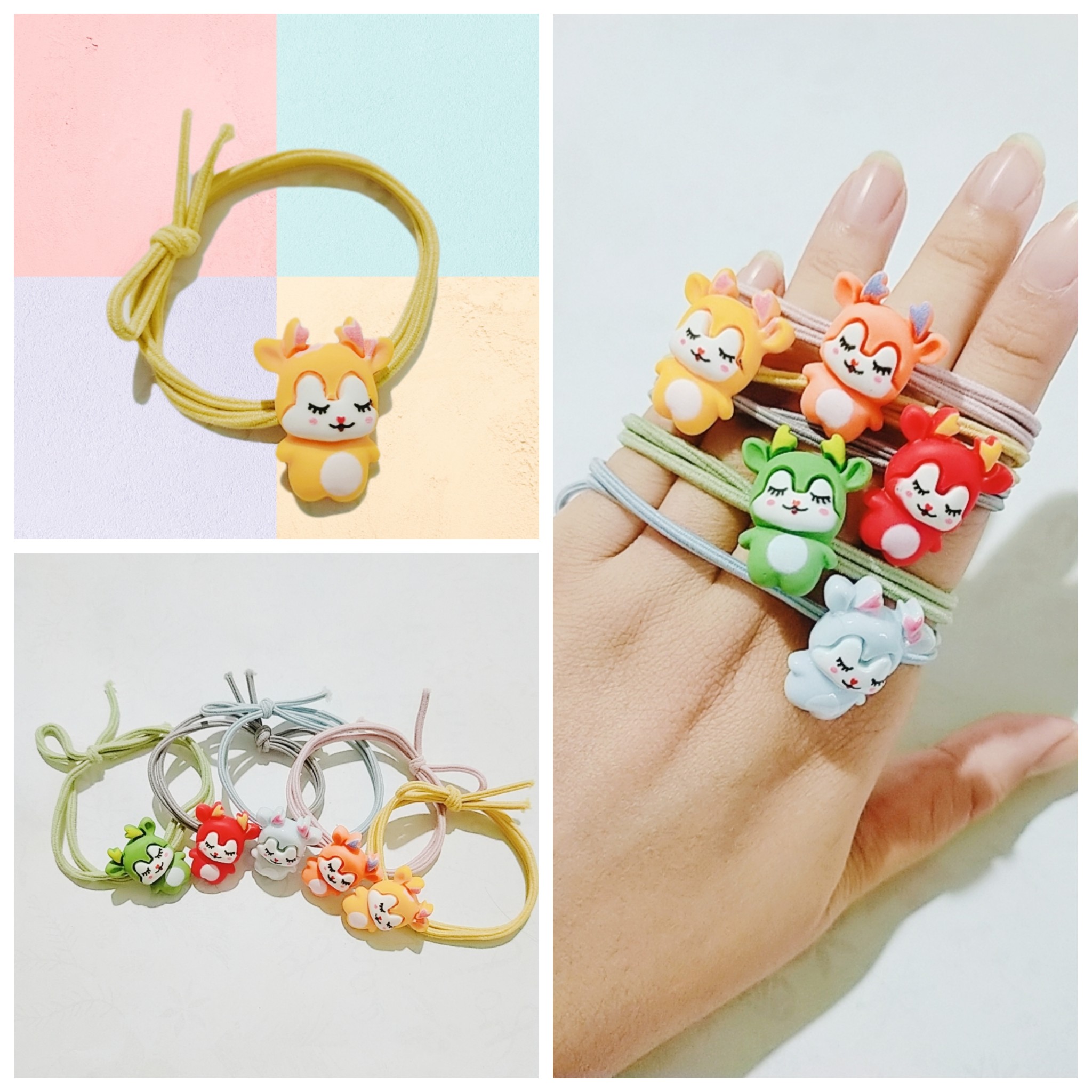 Sỉ 5 dây cột tóc hình thú 3D dễ thương