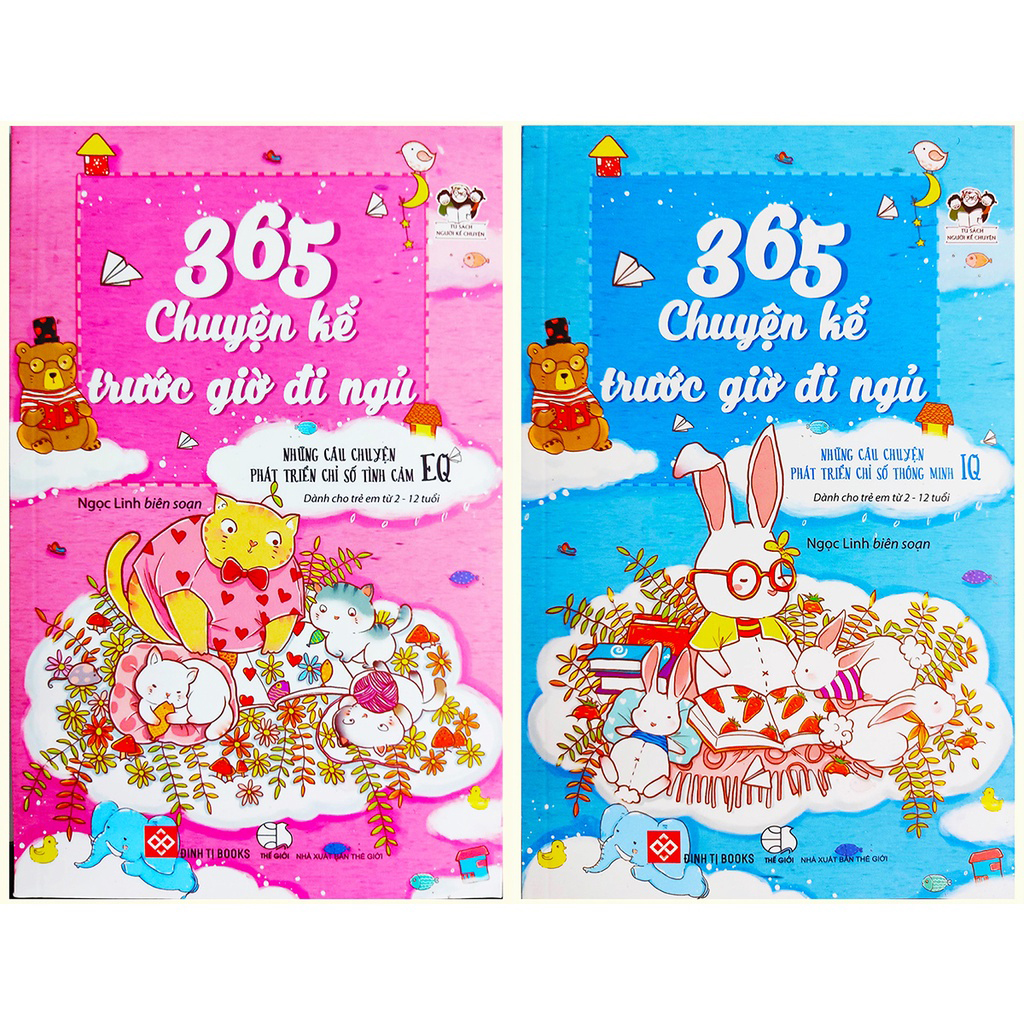Sách - 365 chuyện kể trước giờ đi ngủ - Trọn bộ 2 phần Đinh Tị