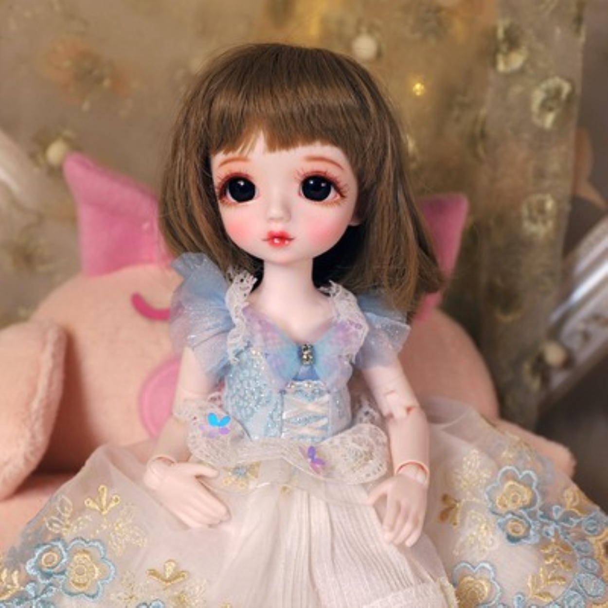 ☃ Tóc giả xoăn dài tỉ lệ 1:3 1:6 cho búp bê