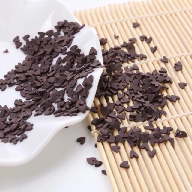 Cốm Socola Trái Tim 20G Phụ Kiện Trang Trí Slime