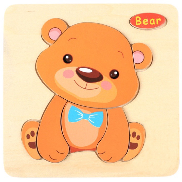 TRANH GHÉP HÌNH 3D GỖ NỔI CHO BÉ
