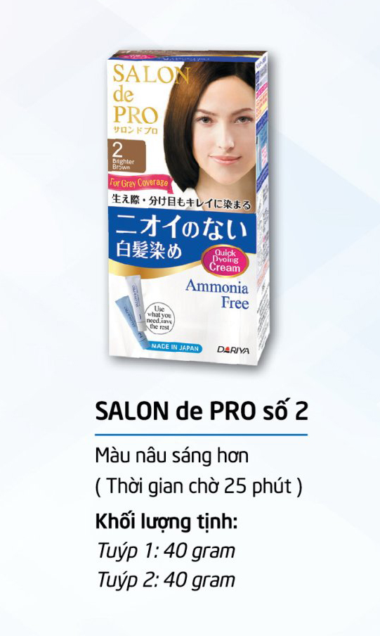 Kem nhuộm tóc phủ bạc Nhật Bản Salon de Pro