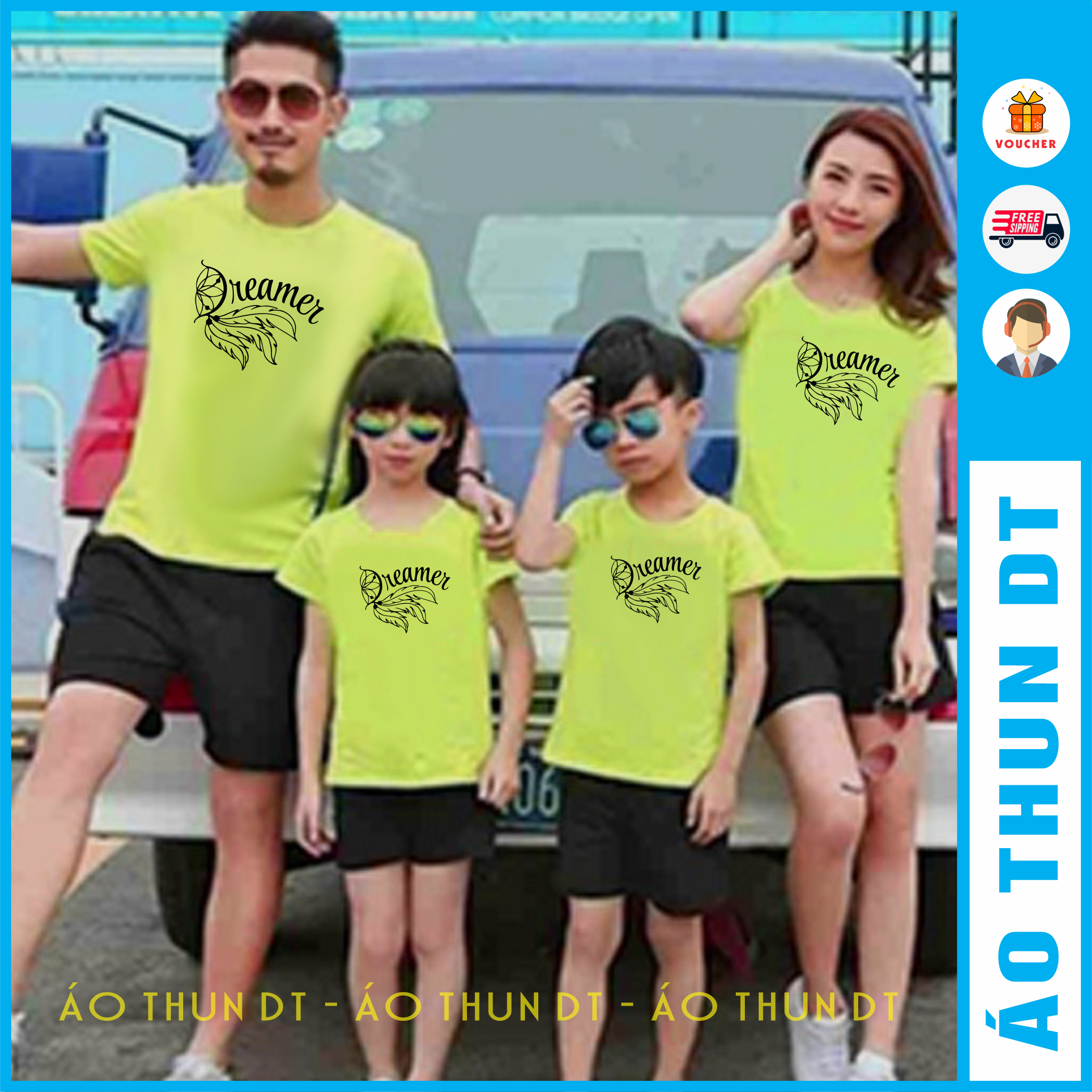 Áo đồng phục gia đình dễ thương