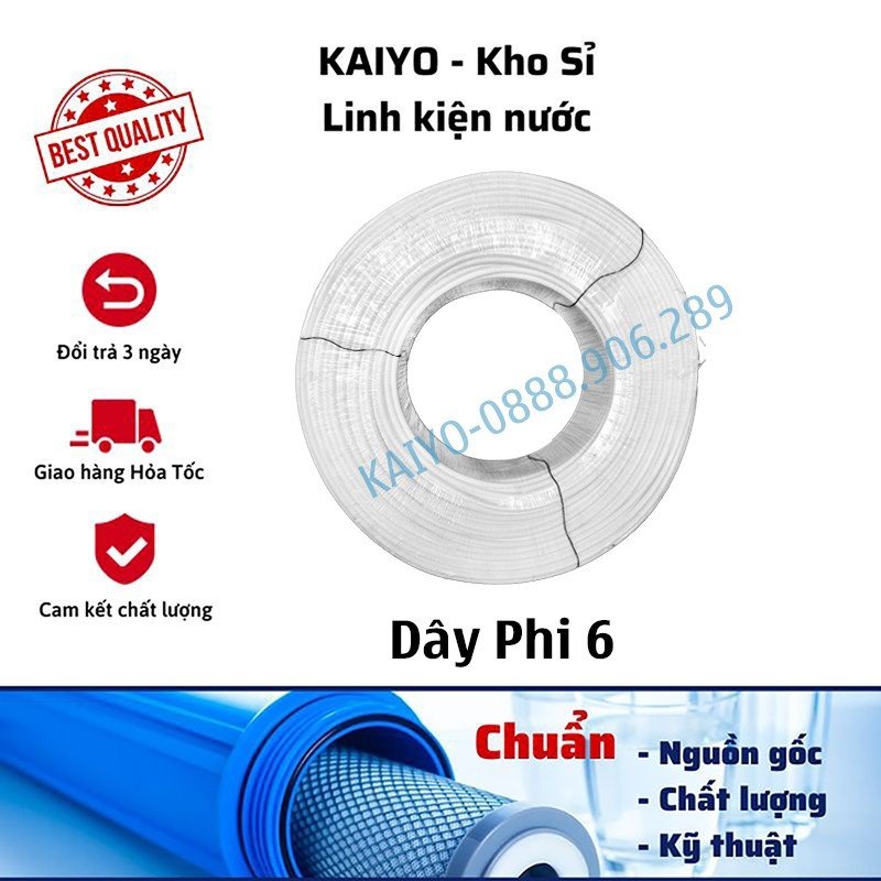 Dây Phi 6 - Phi 10 Cho Máy Lọc Nước - Máy Phun Sương - 1m