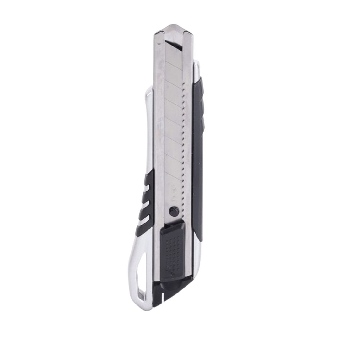 Dao rọc giấy deli 2057 18mm đồ cắt giấy inox dao trổ giấy lớn chính hãng