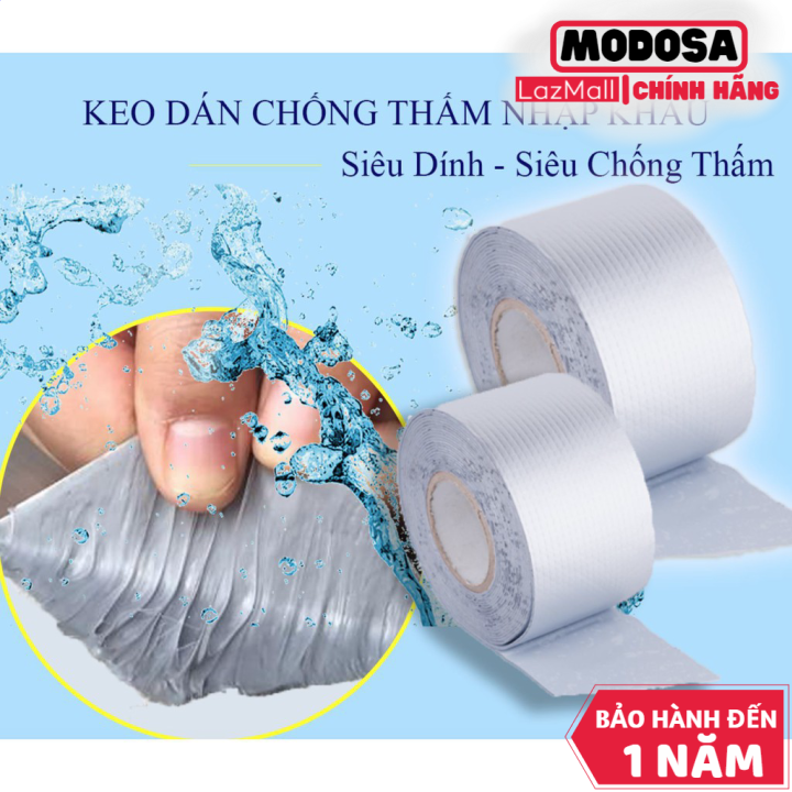 Cuộn Băng Keo Dán Modosa Siêu Dính Chống Thấm Dột [10Cm X 5M] Loại Lớn