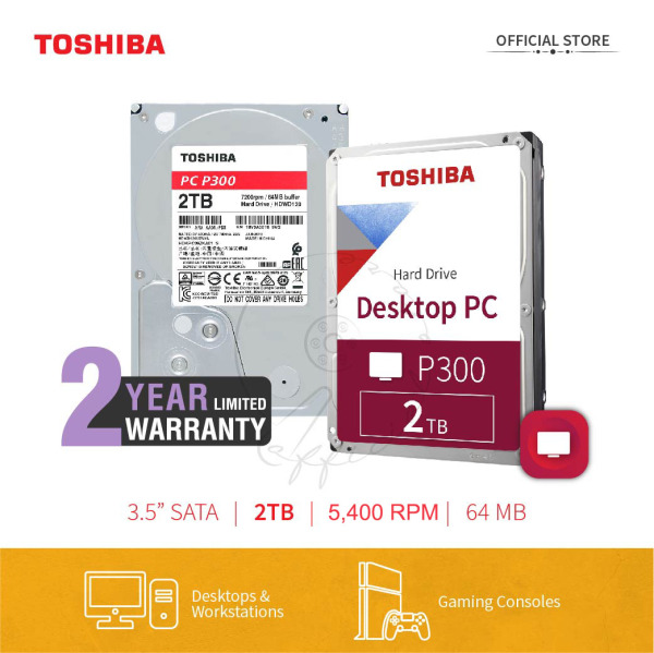 Bảng giá Ổ cứng Gắn Trong Toshiba P300 2TB Desktop Chính Hãng Phong Vũ