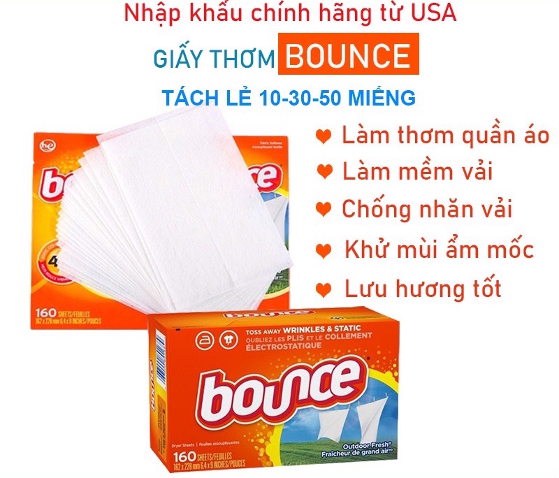 Tách lẻ- Giầy thơm Quần áo Bounce của Mỹ