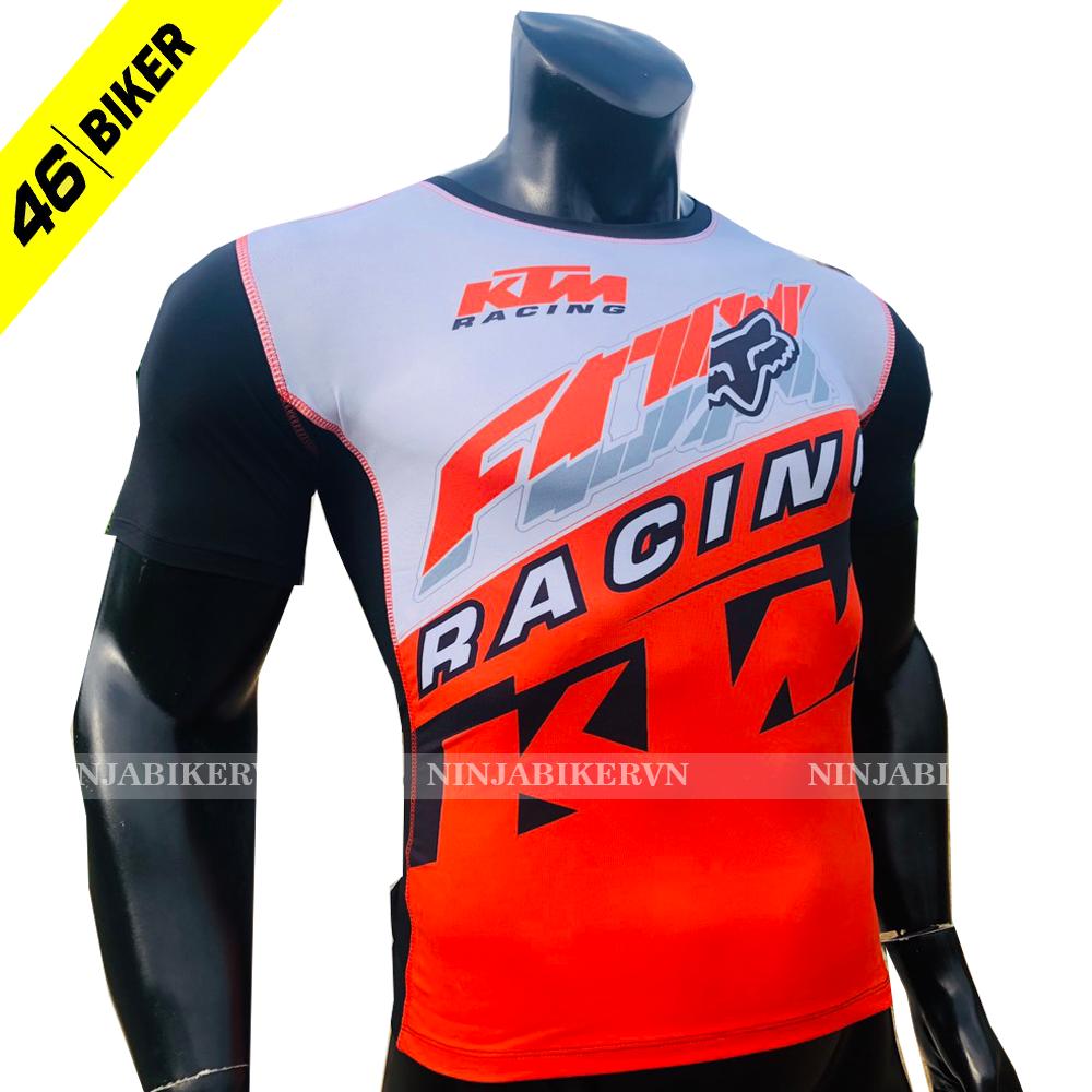 Áo thun xe máy KTM RACING- FOX- DUCATI- MONSTER co giãn 4 chiều