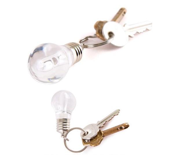 Móc chìa khóa bóng đèn led đầy màu sắc tự động phát sáng