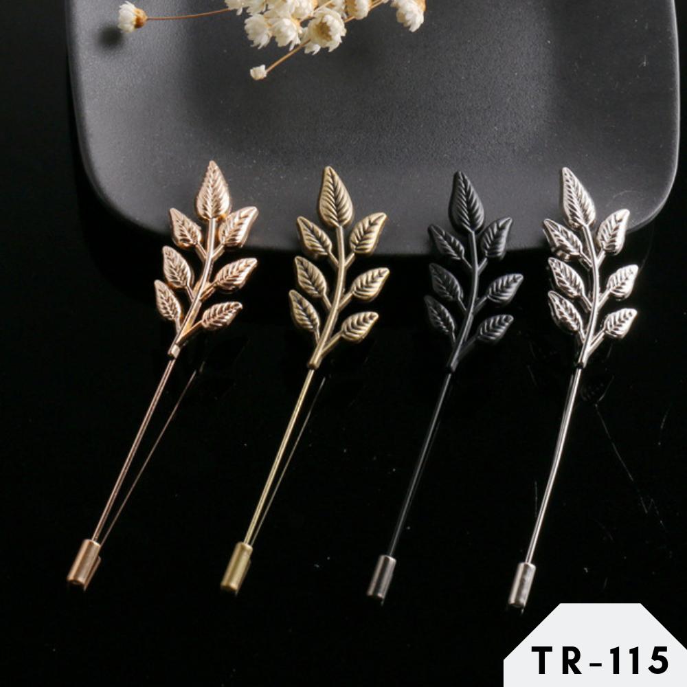 Trâm ghim cài Áo Vest Nam thời trang cao cấp hình cành lá TR-115