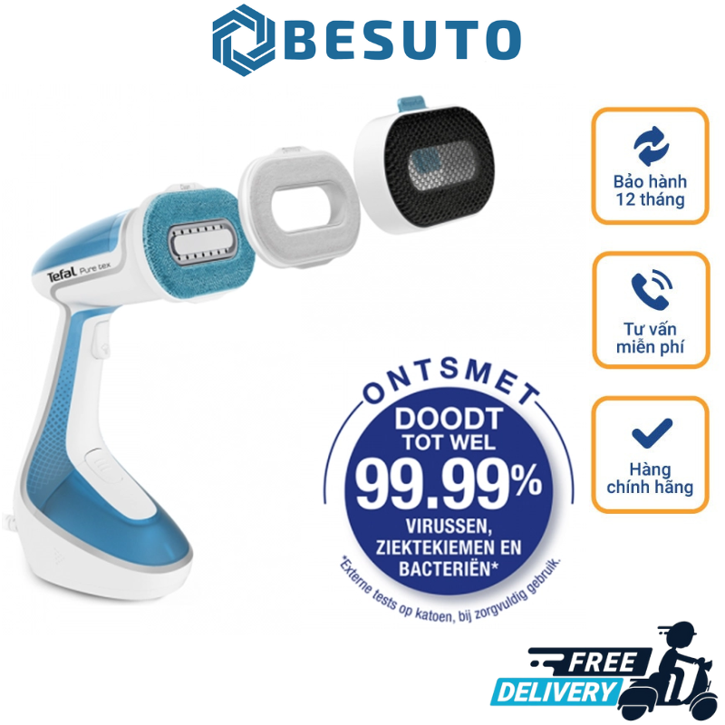 Tefal DT9530 Steam Iron, 1700W Capacity, 40g/min High Pressure Steam Technology, 12 Month Warranty