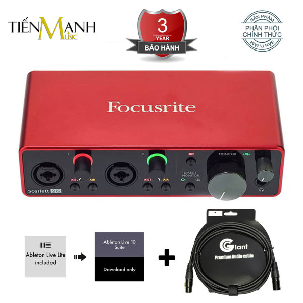 [Trả góp 0%] [Tặng Cable] Focusrite Scarlett 2i2 Gen 3 Sound Card Âm Thanh - Focus USB Audio Interface SoundCard (3rd - Gen3)