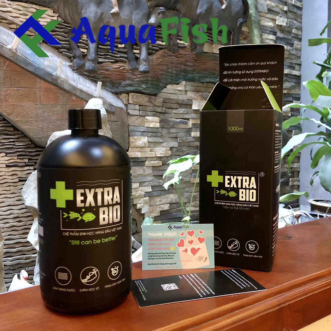 [HOÀN TIỀN 10%]Men Vi Sinh Extra Bio 500ml, 1000ml (men vi sinh giúp làm trong nước cho bể cá cảnh, hồ cá cảnh)