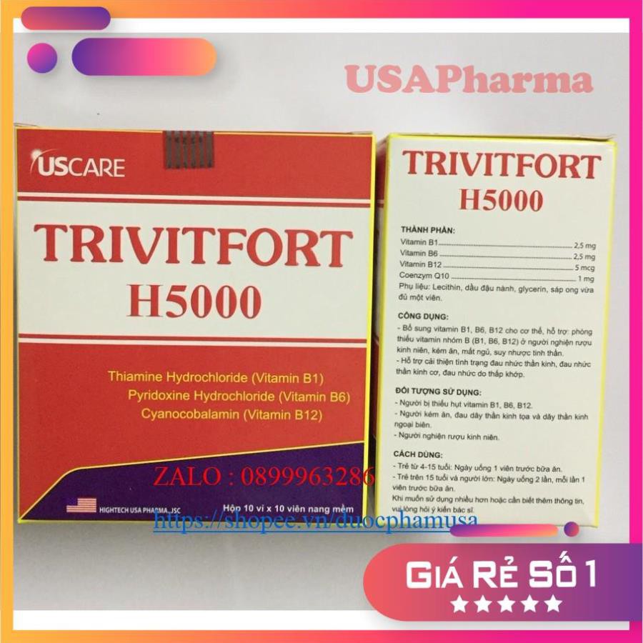 3B Tổng Hợp -Trivitfort H5000 - 100 Viên