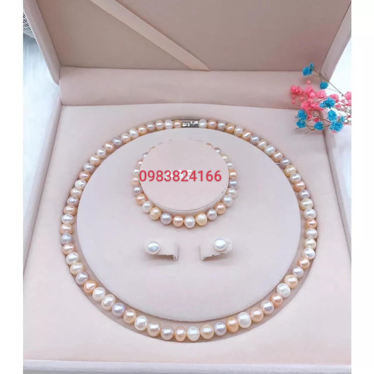 Bộ trang sức cho phái đẹp hạt 8ly