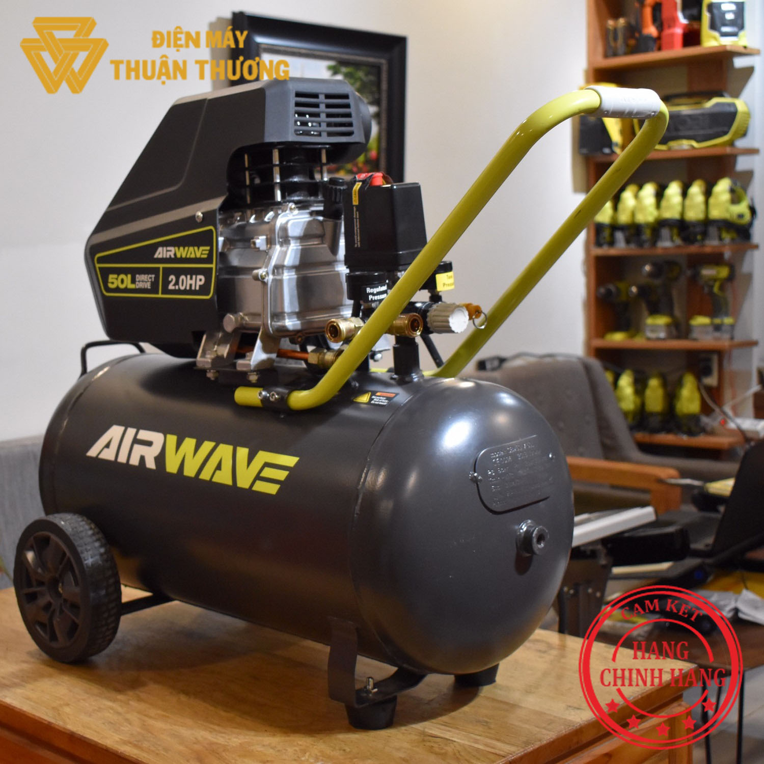[HCM][Trả góp 0%] Máy Nén Khí 2HP 50L Ryobi RA-C2550-G