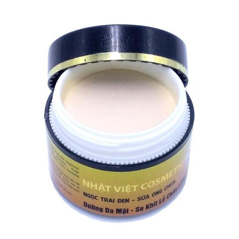 Kem dưỡng da mặt - Se khít lỗ chân lông Ngọc Trai Đen - Sữa Ong Chúa Nhật Việt 25g (Vàng - Đen)