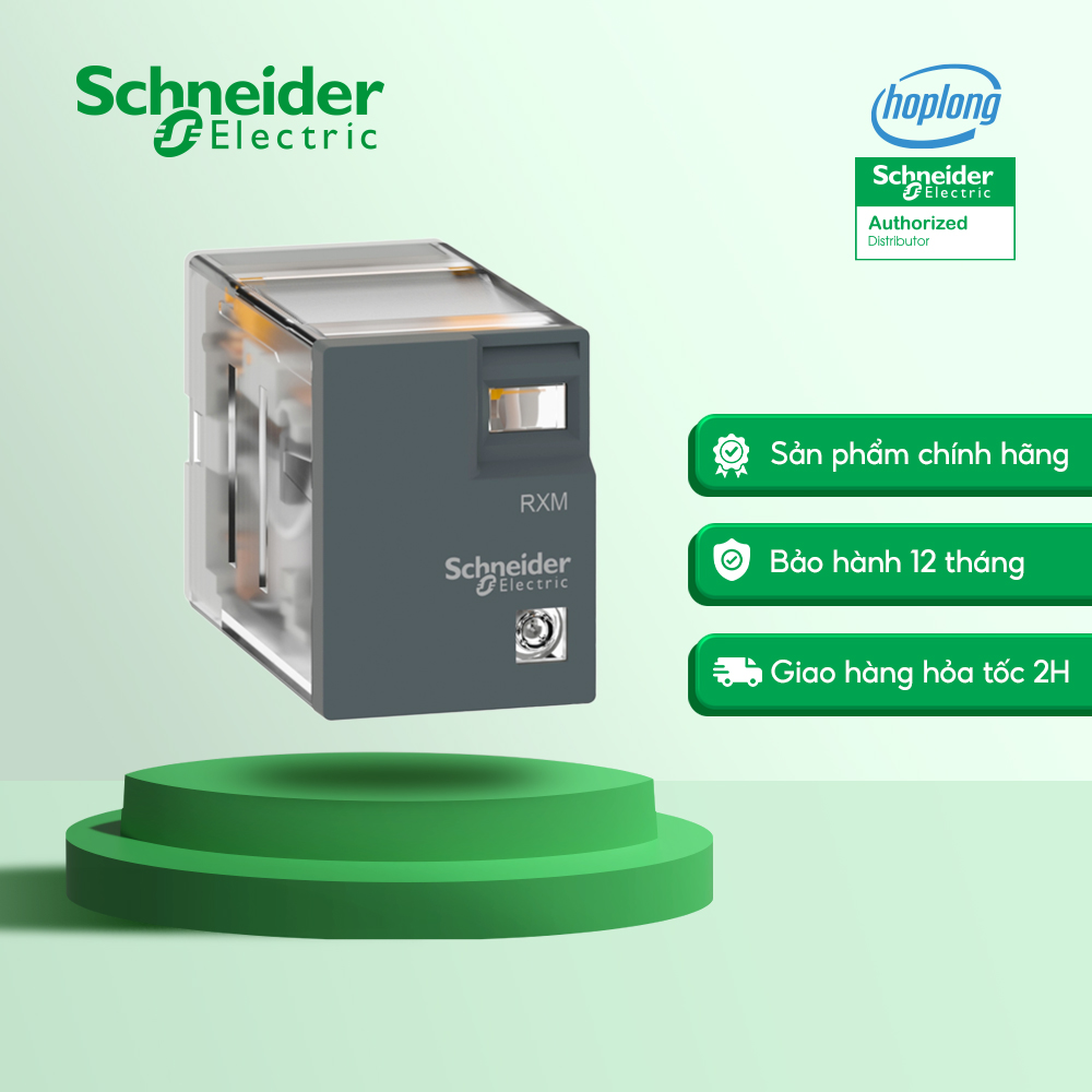 Relay trung gian RXM2LB1P7 Schneider - 2 Poles (8 chân)