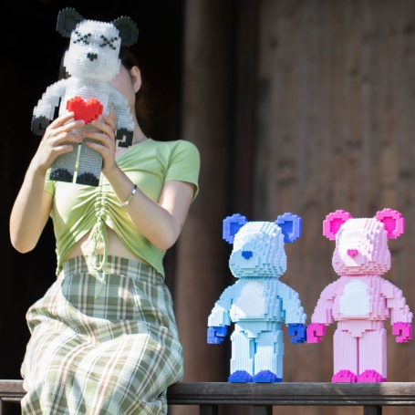 [Gấu 35cm - Tặng Búa] Bộ Xếp Hình Lego Gấu Bearbrick
