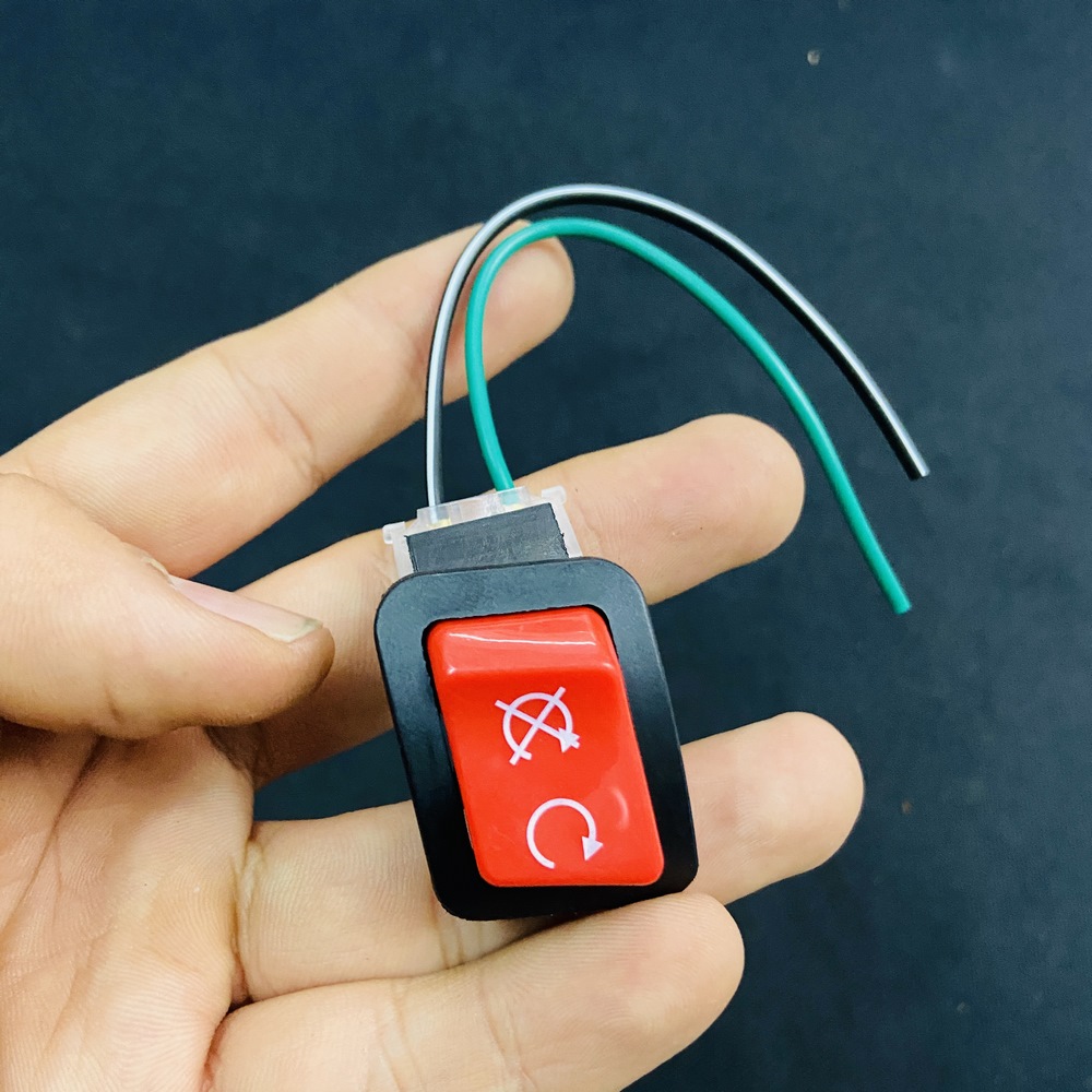 CÔNG TẮC ON OFF IDLING STOP KIỂU SH300i NHỰA CAO CẤP NÚT MÀU ĐỎ DÀNH CHO CÁC DÒNG XE MÁY HONDA VARIO, WINNER, CLICK, SONIC, WAVE, DREAM, FUTURE, ĐỒ CHƠI XE MÁY GIÁ SỈ