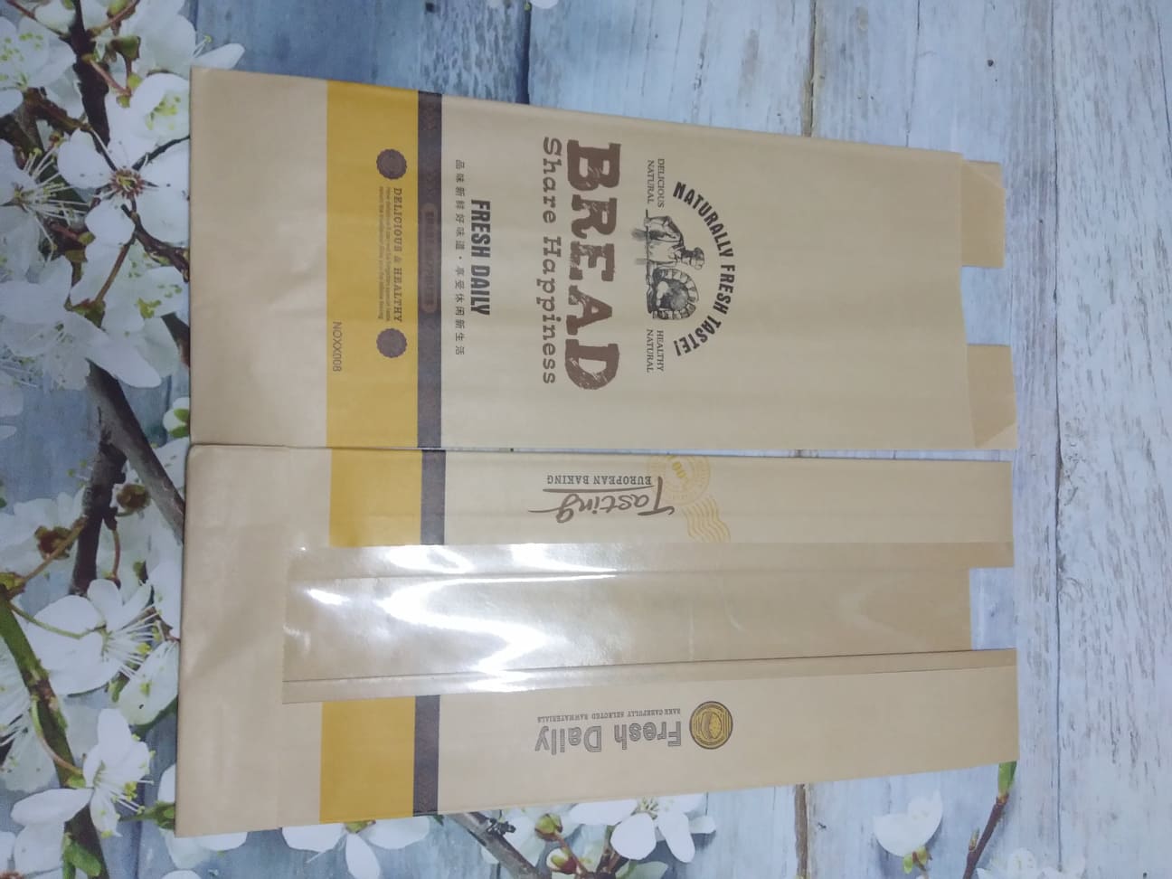 [HCM]BỘ 50 TÚI BÁNH MÌ HOA CÚC GIẤY BREAD  - SIZE TRUNG