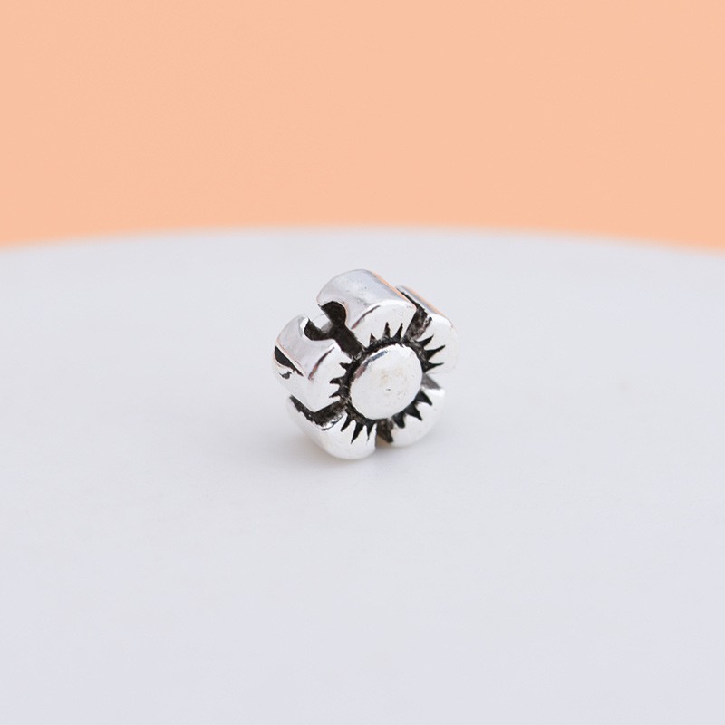 Charm bạc thái nối hoa 5 cánh - charm bạc 925 - mã ca221