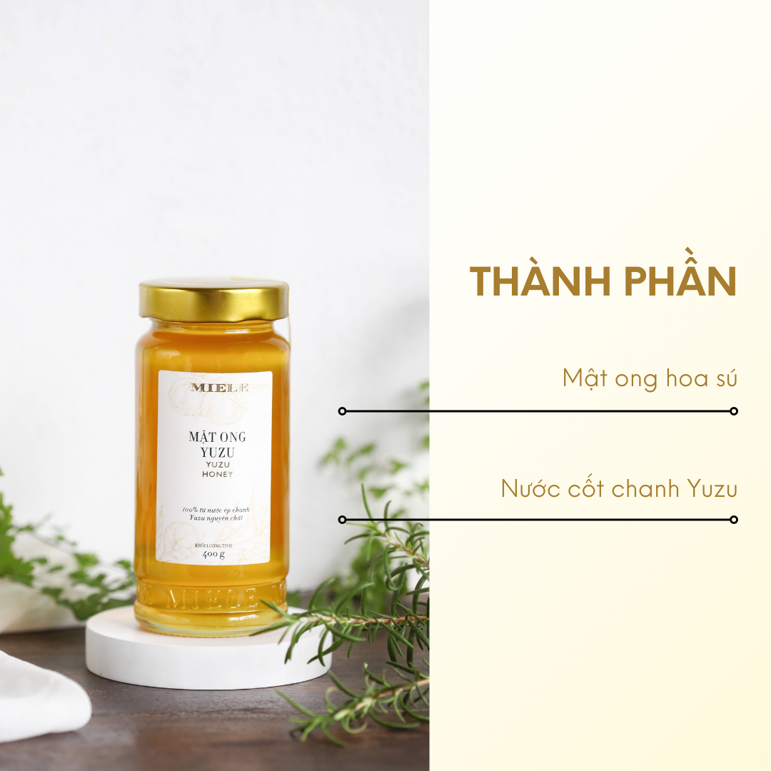 Mật Ong Chanh Yuzu Miele 400g