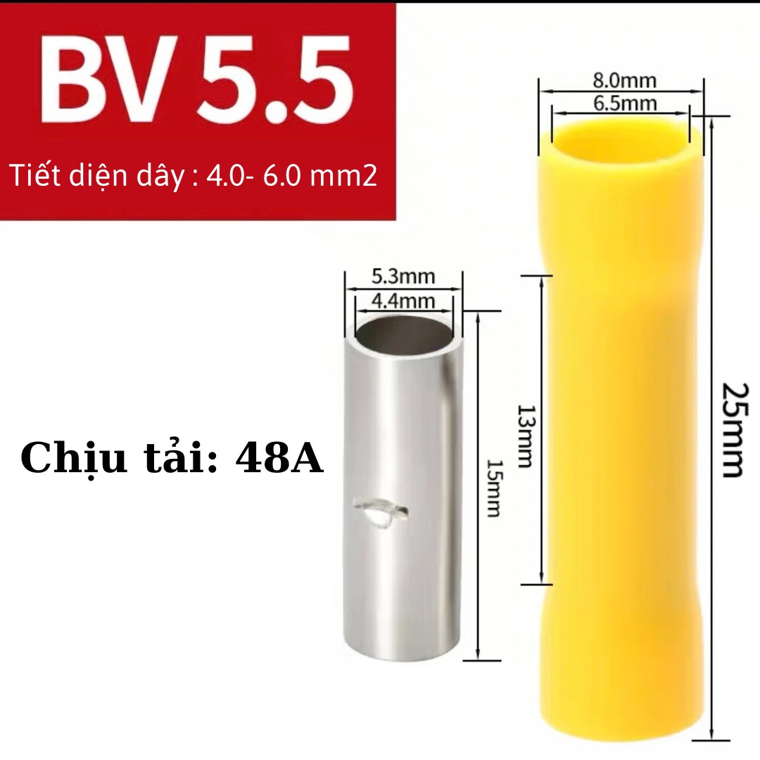 Ống nối dây điện combo 100c, cos nối dây điện, đầu cos nối thẳng, ống bọc dây điện,cốt nối dây điện, cos nối điện bọc phủ nhựa