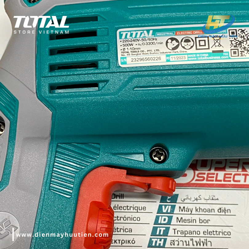 Máy khoan điện Total 500W TD2051026E