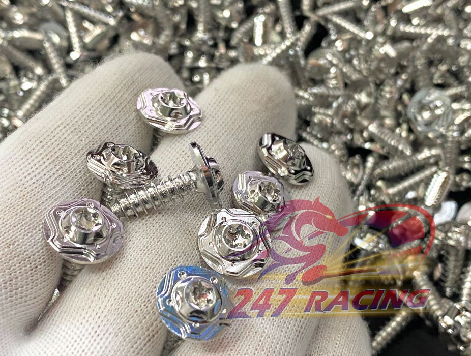 Ốc Salaya 5li18 Inox 304 đầu Sao Xéo gắn phụ kiện xe máy