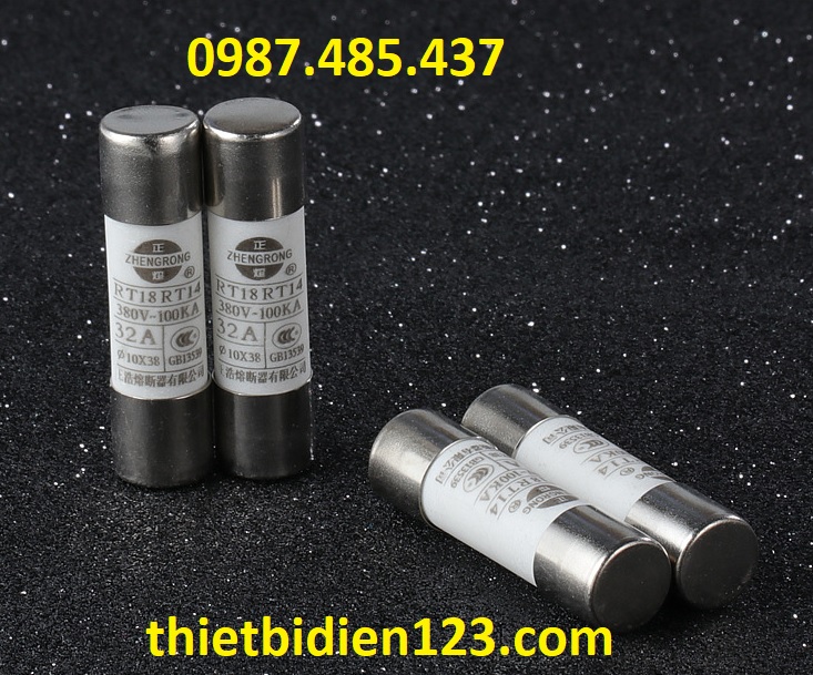 Combo 10 Bộ ( Đế + Ruột ) Cầu Chì AC  RT18-32X có đèn báo - Cầu chì AC phi 10x38mm