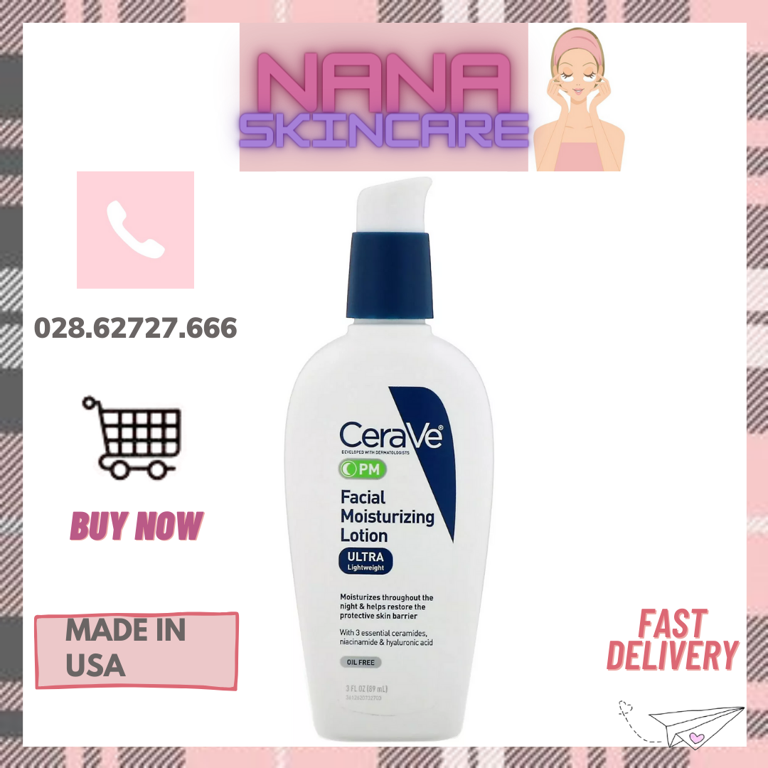 Kem Cấp Ẩm CeraVe Facial Moisturizing Lotion PM (89ml)