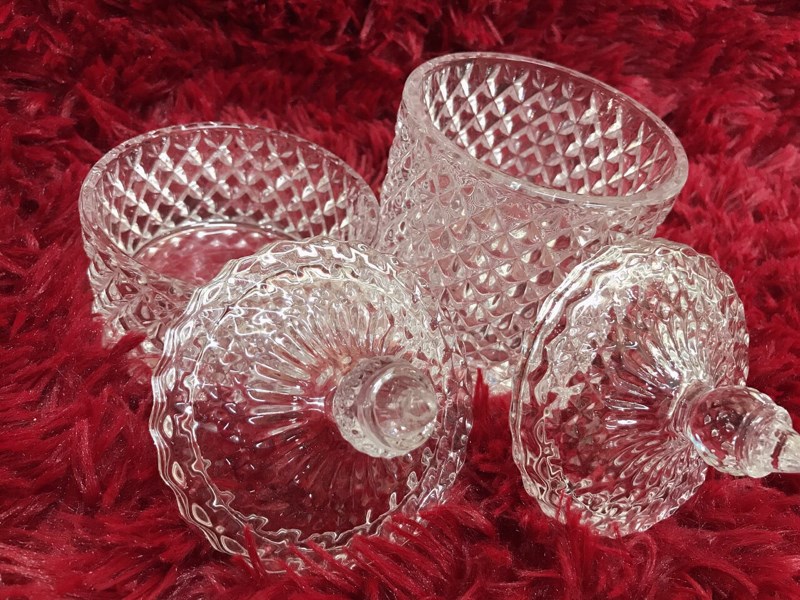BỘ 2 THỐ MỨT THỦY TINH PHA LÊ