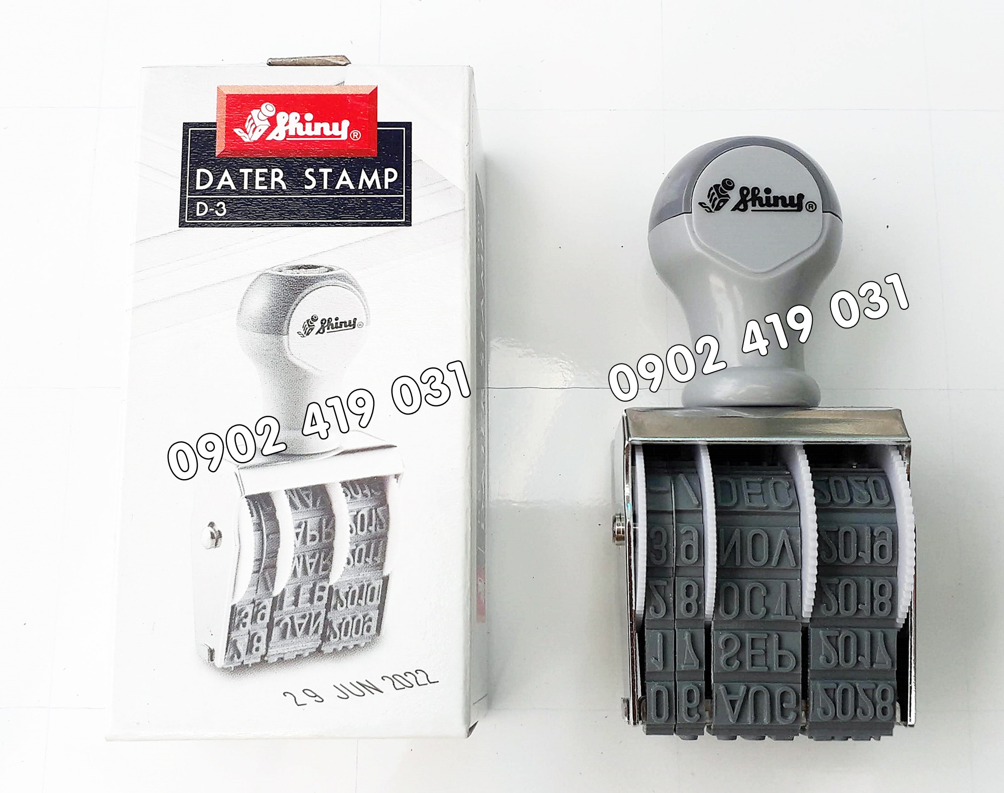 Dấu Đóng Date Tiếng Anh Shiny D3-5mm ( Shiny Date Stamp D3 - 5mm )